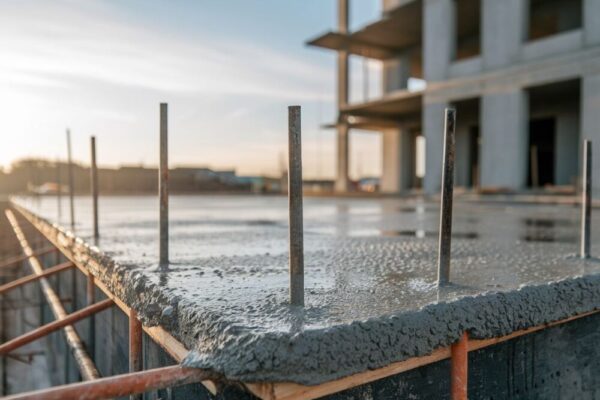 Betonowe fundamenty podczas procesu schnięcia