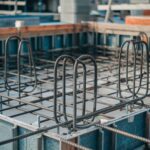 Detal strzemion w zbrojeniu fundamentowym