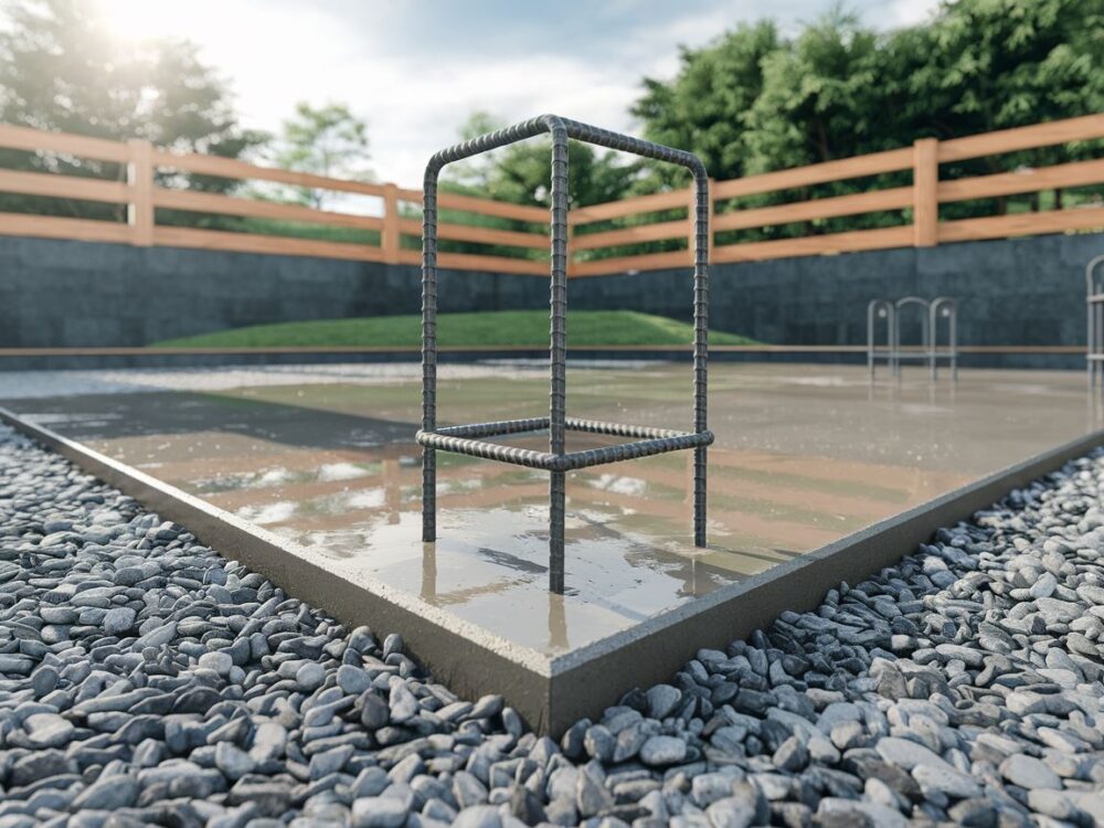 Układanie szalunku pod fundament Joniec