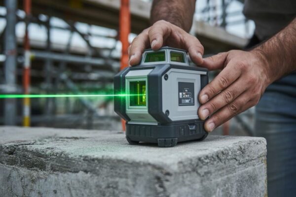 czerwone linie laserowe na ścianie