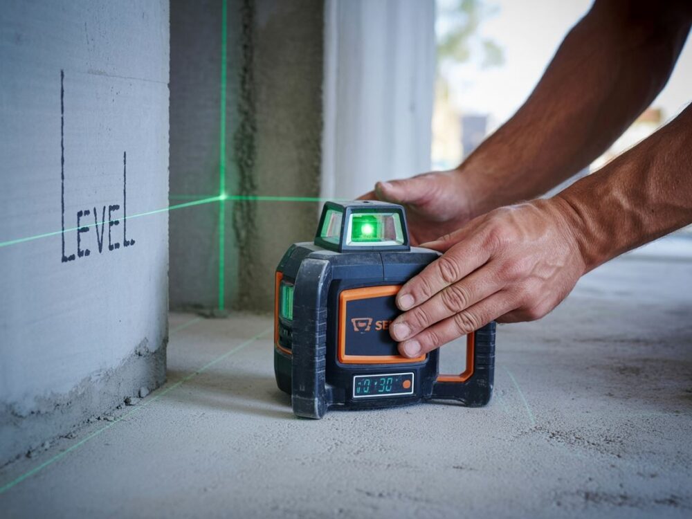 nowoczesna poziomica laserowa